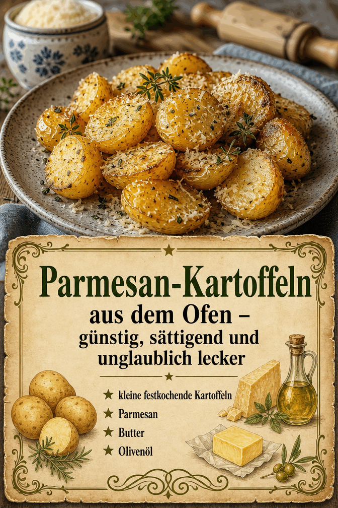 - kleine festkochende Kartoffeln - Parmesan - Butter - Olivenöl