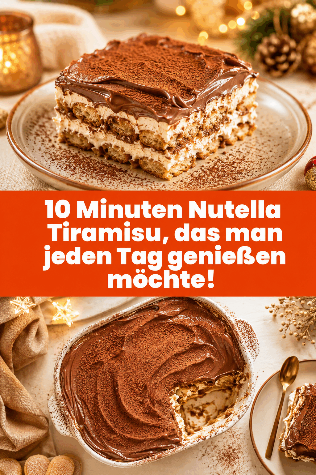 10 Minuten Nutella Tiramisu, das man jeden Tag genießen möchte!