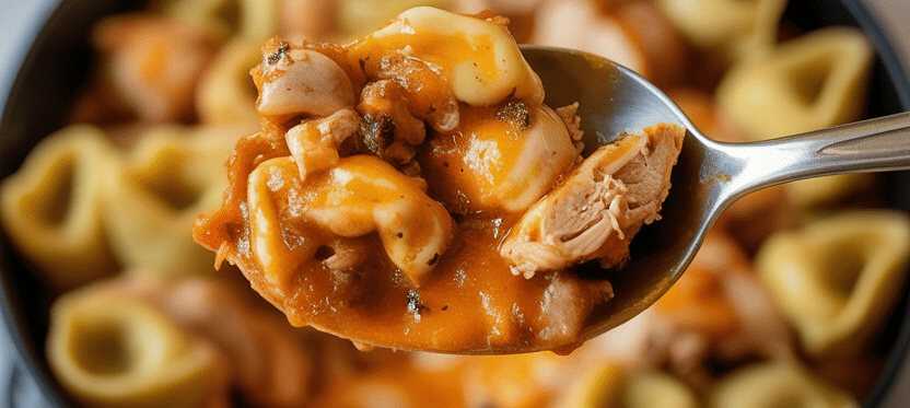 10 Minuten Hähnchen Tortellini mit 200 g Schmand – so sieht es fertig aus