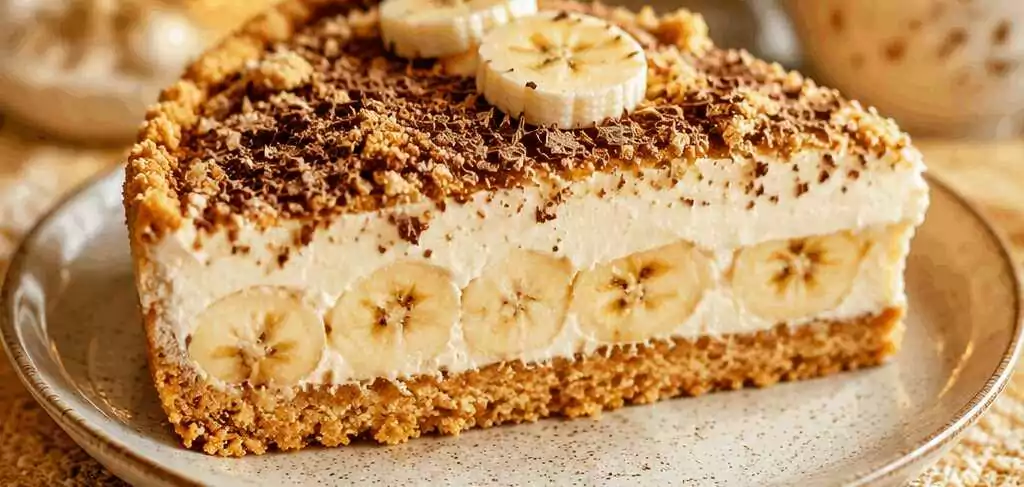 10-Minuten-Bananenkuchen ohne Backen, der alle begeistert! – so sieht es fertig aus