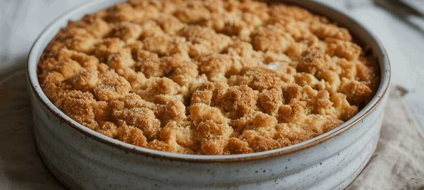 15 Minuten Streuselkuchen mit Vanillepudding ohne Schnickschnack! – so sieht es fertig aus