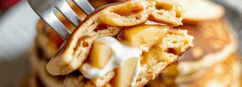 3 Minuten Apfel Joghurt Pfannkuchen die ich jede Woche bereite! – so sieht es fertig aus