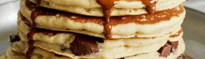 5 Minuten Joghurtpfannkuchen mit Schokoladenstückchen