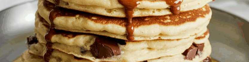 5 Minuten Joghurtpfannkuchen mit Schokoladenstückchen