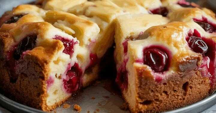 5 Minuten Quark Kirschkuchen den ich jede Woche backe!