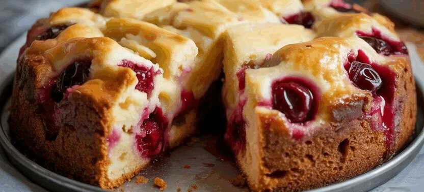 5 Minuten Quark Kirschkuchen den ich jede Woche backe!