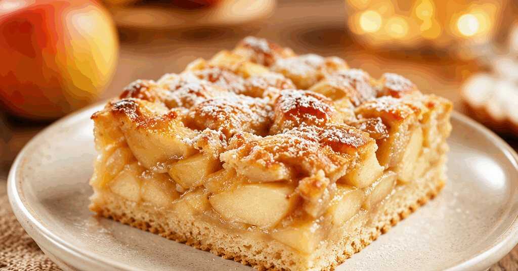 5-Minuten-Rezept: Der beste Blech-Apfelkuchen für deinen Ofen! – so sieht es fertig aus