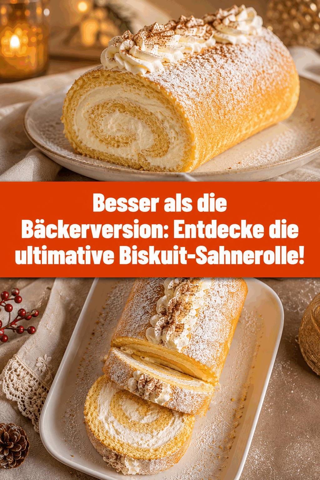 Besser als die Bäckerversion: Entdecke die ultimative Biskuit-Sahnerolle!