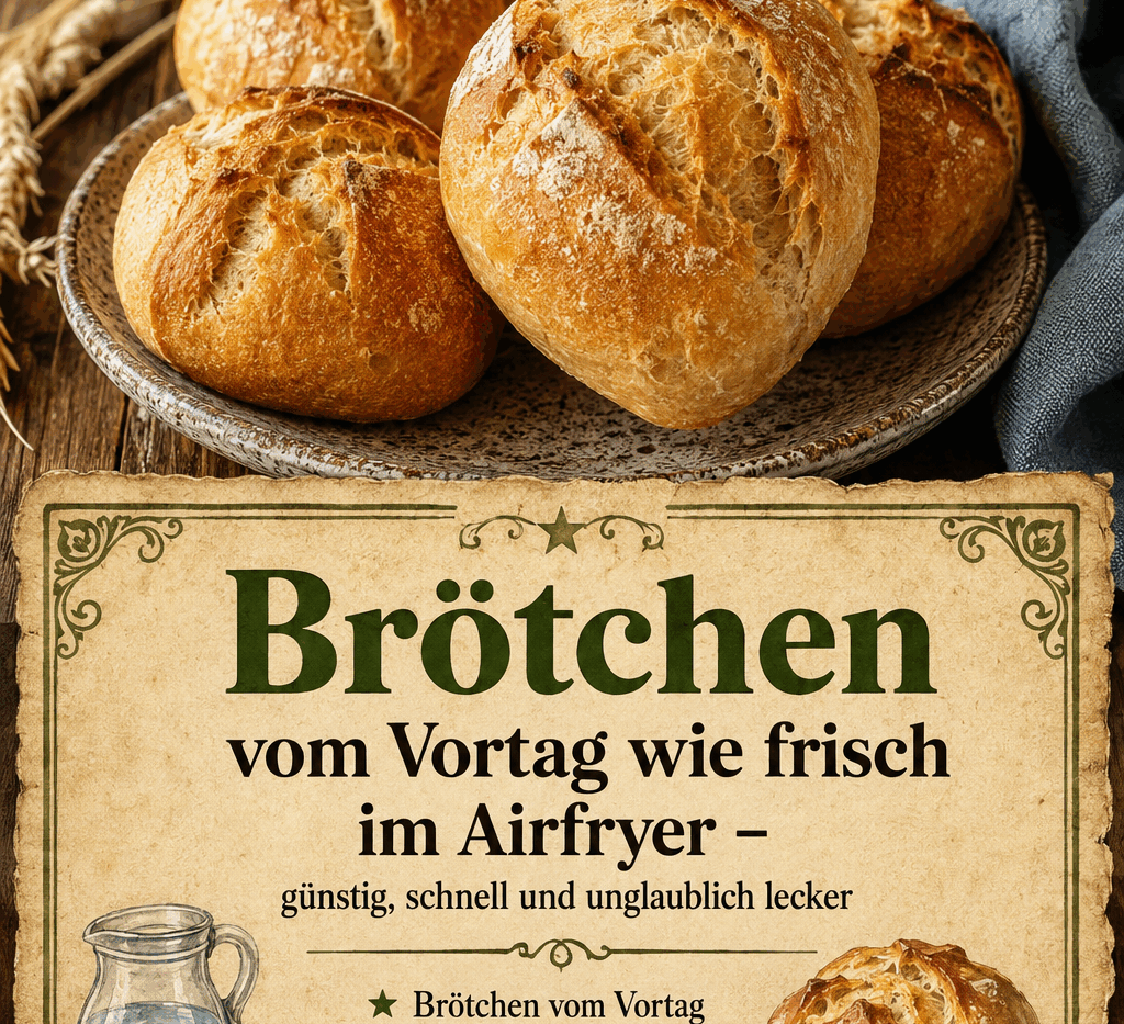 Brötchen vom Vortag wie frisch im Airfryer – günstig, schnell und unglaublich lecker