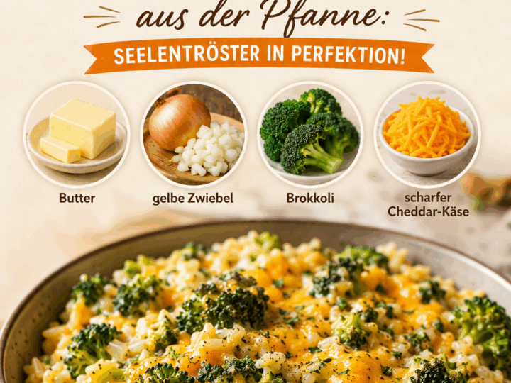 Brokkoli-Cheddar-Reis aus der Pfanne: Seelentröster in Perfektion!