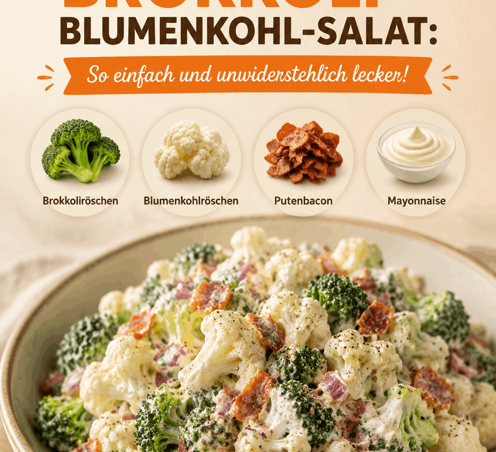Cremiger Brokkoli-Blumenkohl-Salat: So einfach und unwiderstehlich lecker!