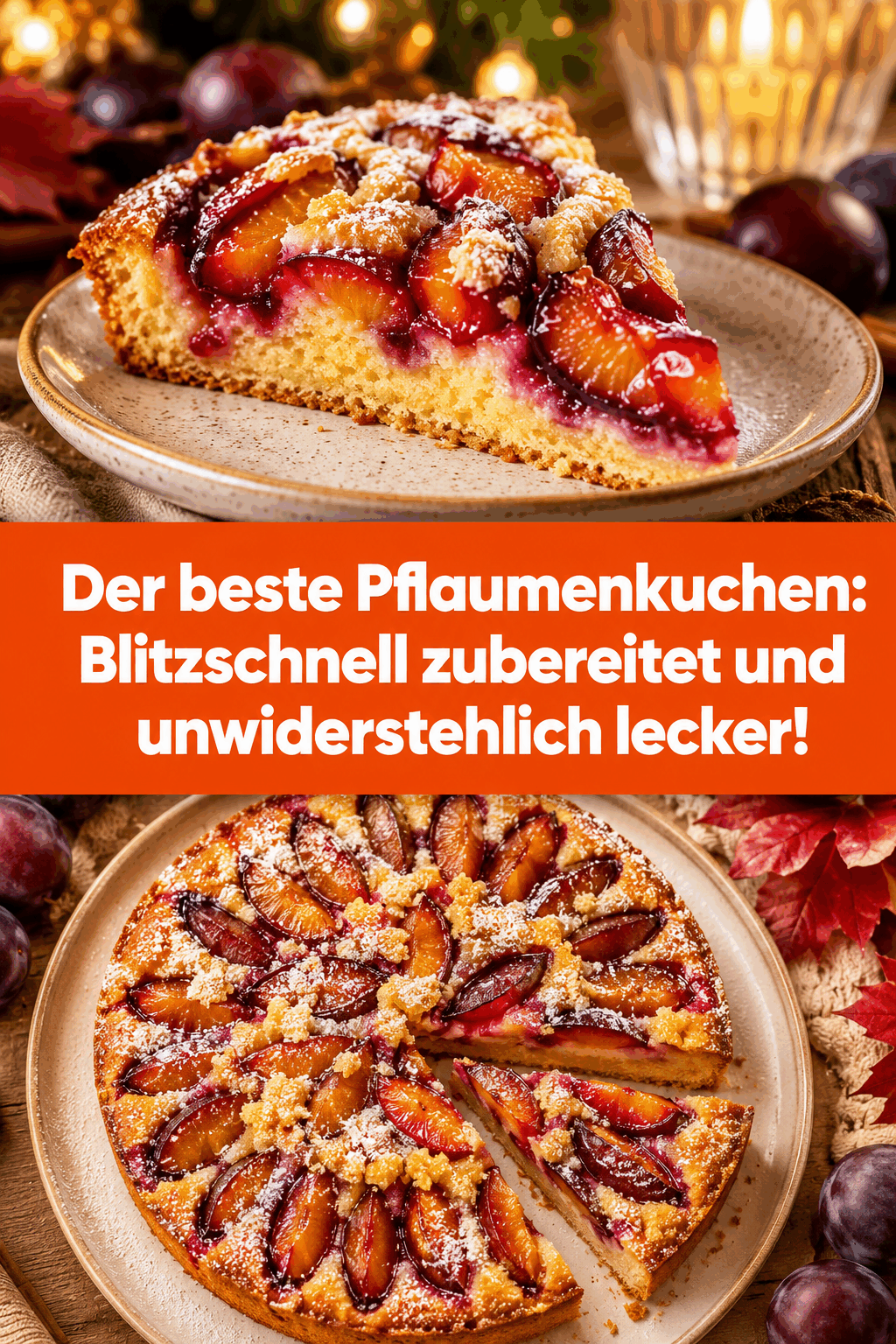 Der beste Pflaumenkuchen: Blitzschnell zubereitet und unwiderstehlich lecker!