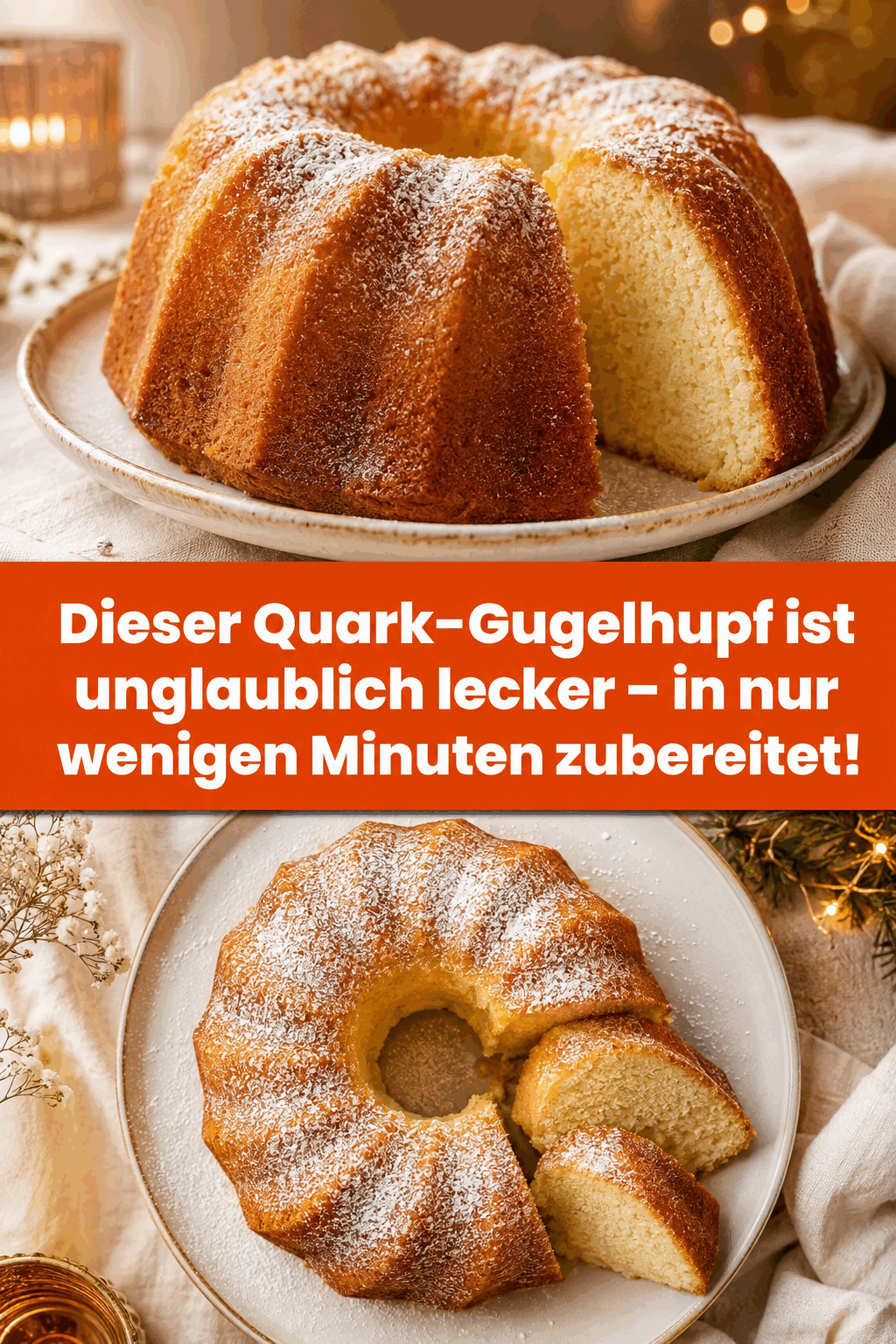 Dieser Quark-Gugelhupf ist unglaublich lecker – in nur wenigen Minuten zubereitet!