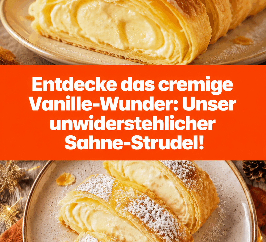 Entdecke das cremige Vanille-Wunder: Unser unwiderstehlicher Sahne-Strudel!