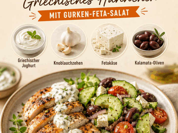 Frisches Geschmackserlebnis: Griechisches Hähnchen mit Gurken-Feta-Salat