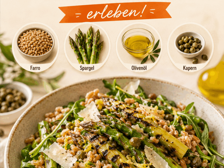 Frühlingsfrische Sensation: Farro-Salat mit gegrilltem Spargel erleben!