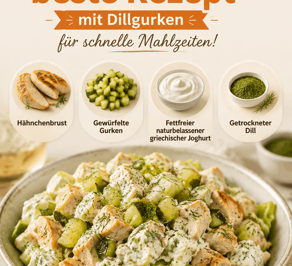Gesunde Hähnchensalat-Innovation: Entdecke das beste Rezept mit Dillgurken für schnelle Mahlzeiten!