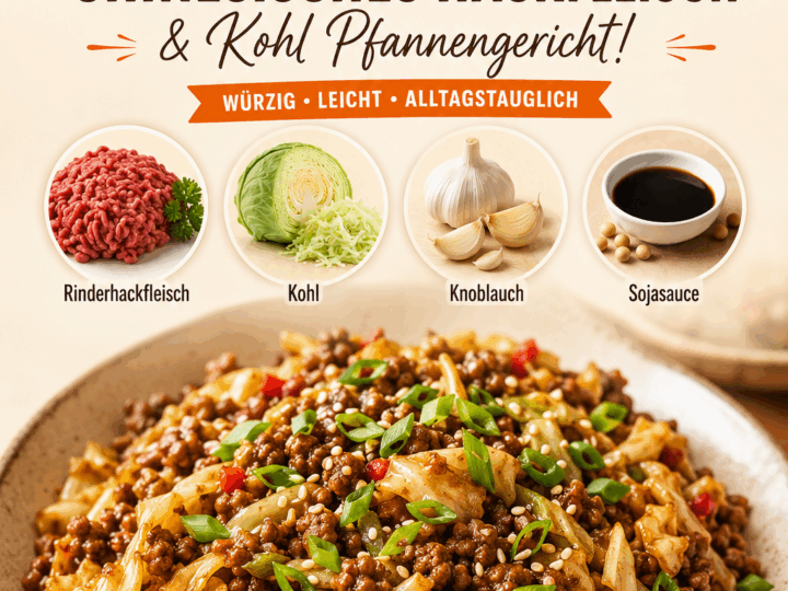 Gesundes 25-Minuten-Wunder: Chinesisches Hackfleisch & Kohl Pfannengericht!