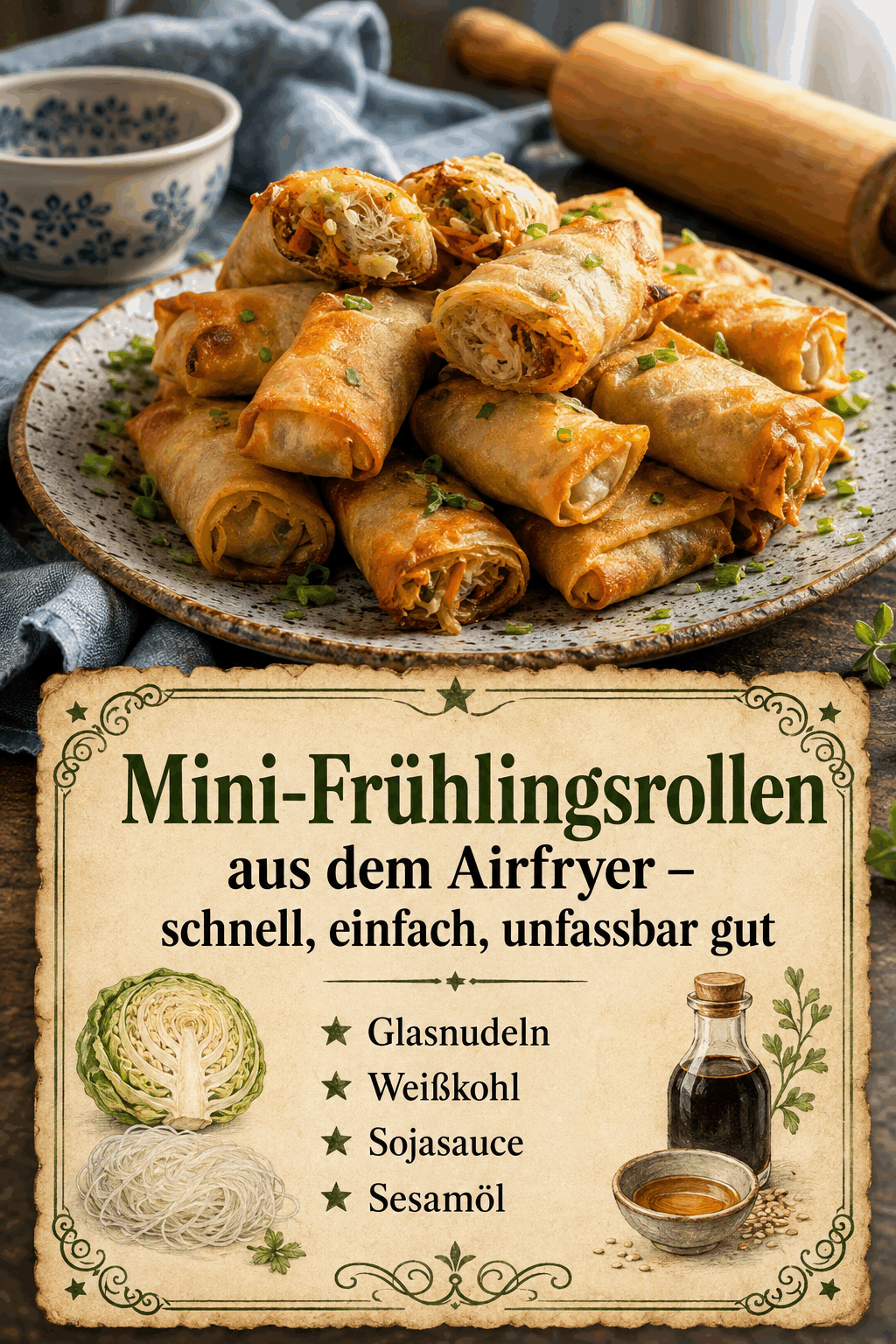 Mini-Frühlingsrollen aus dem Airfryer – schnell, einfach, unfassbar gut