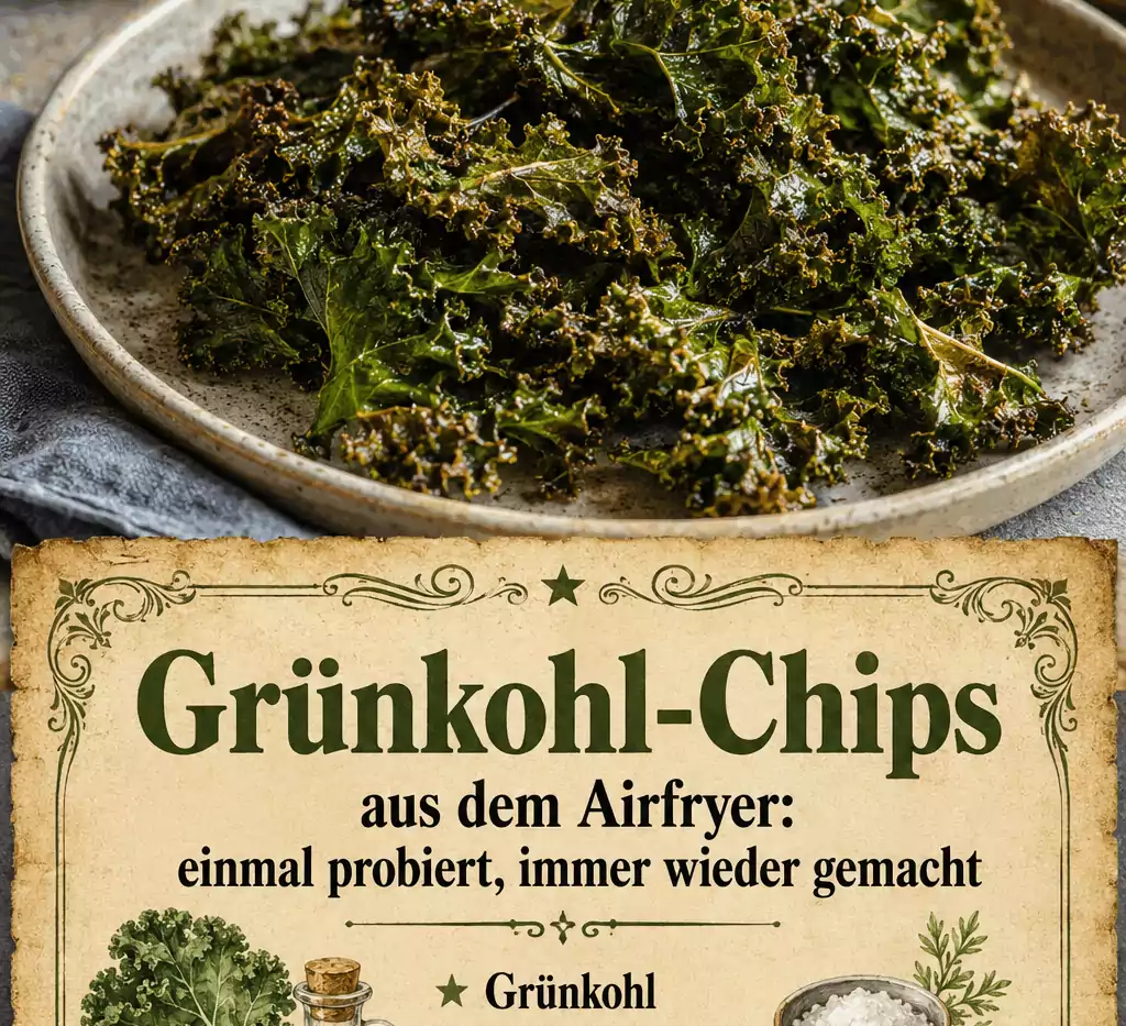 Grünkohl-Chips aus dem Airfryer: einmal probiert, immer wieder gemacht