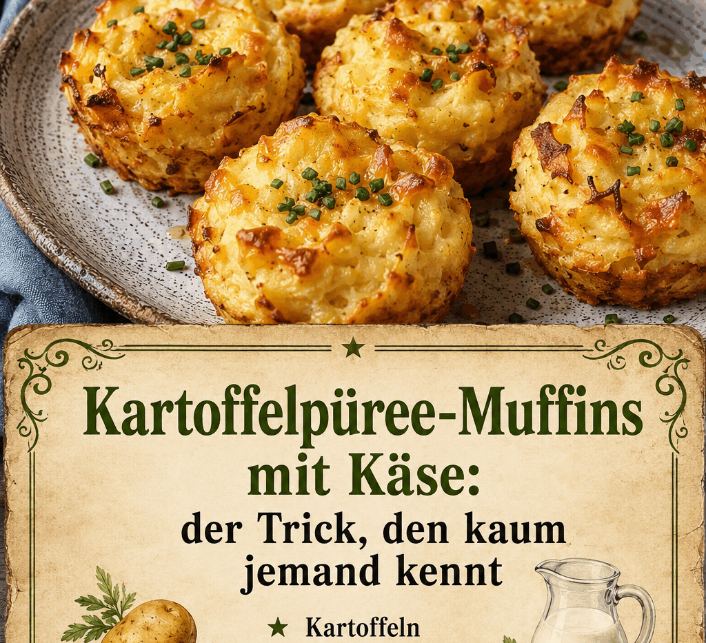 Kartoffelpüree-Muffins mit Käse: der Trick, den kaum jemand kennt