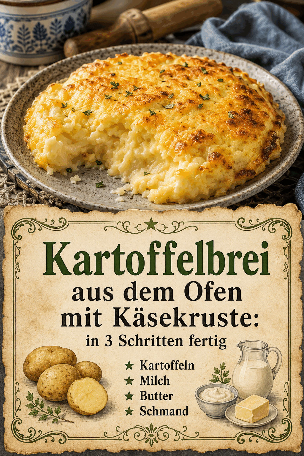 - Kartoffeln - Milch - Butter - Schmand