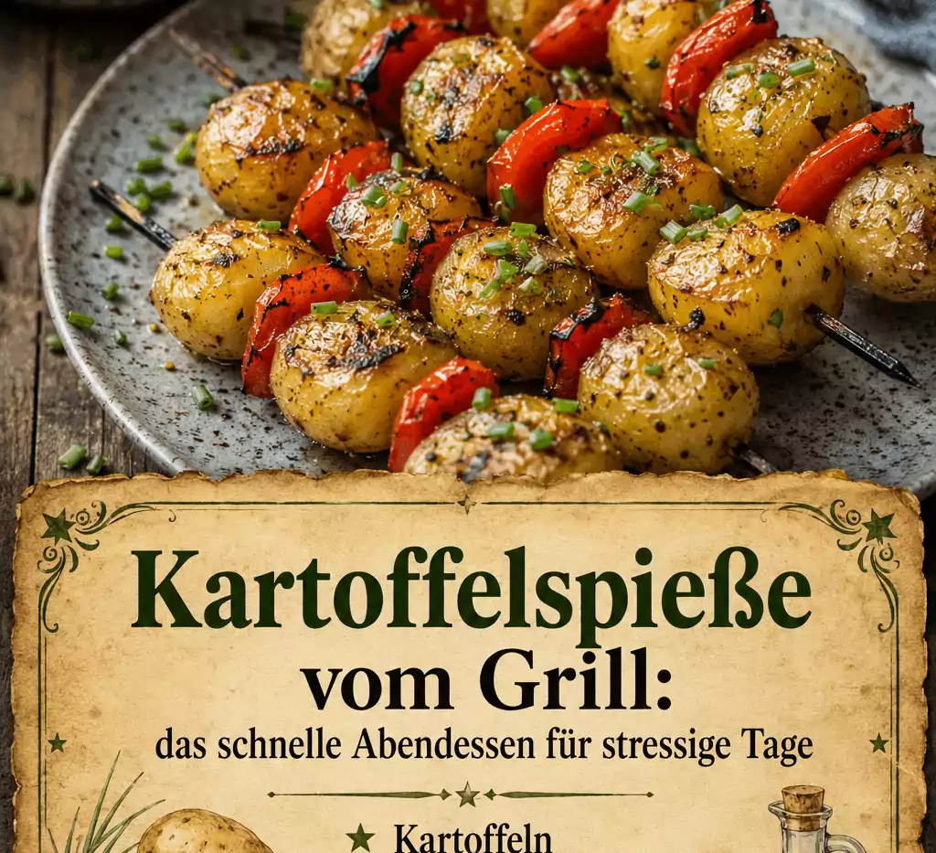 Kartoffelspieße vom Grill: das schnelle Abendessen für stressige Tage