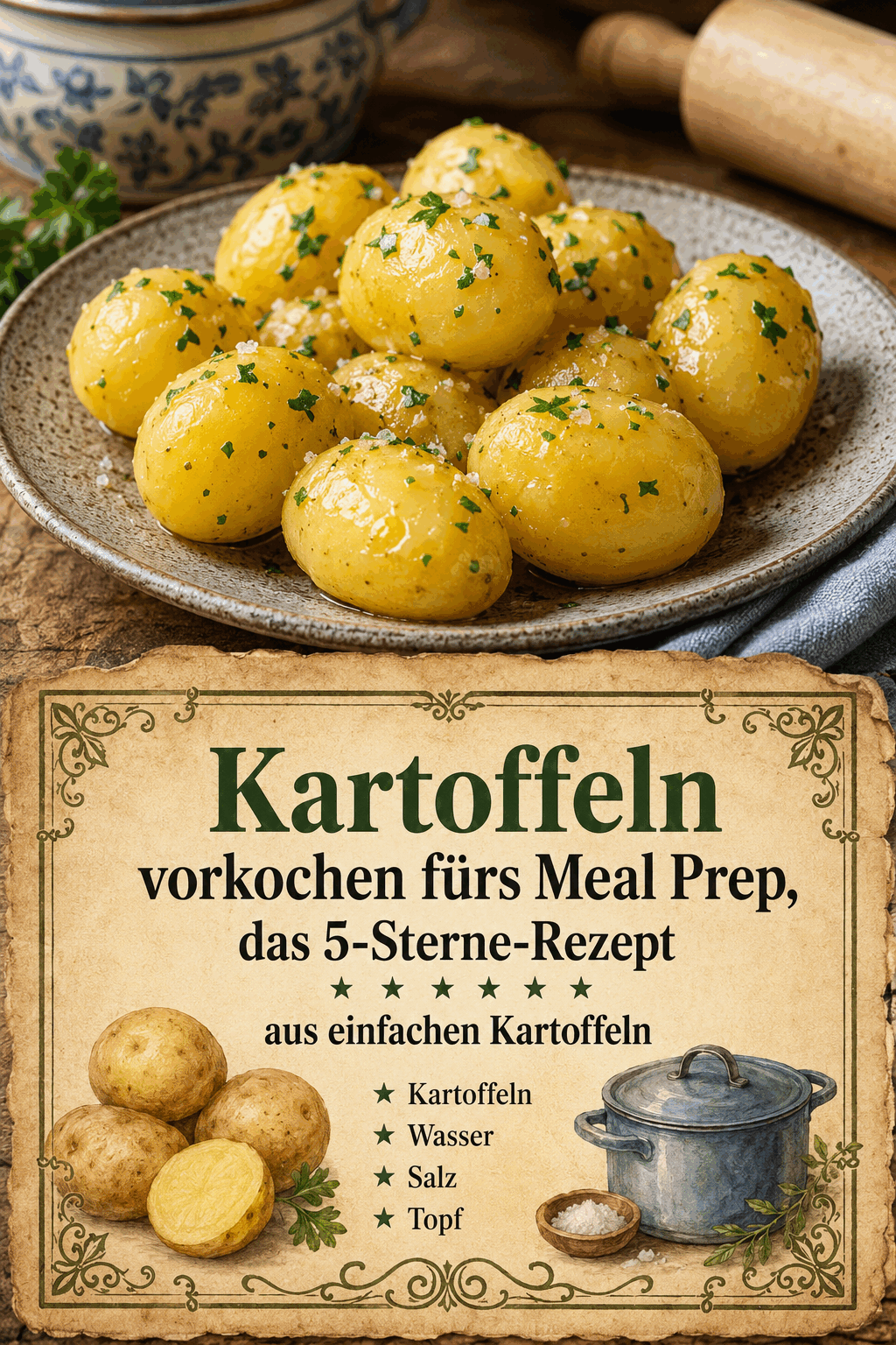 - Kartoffeln - Wasser - Salz - Topf