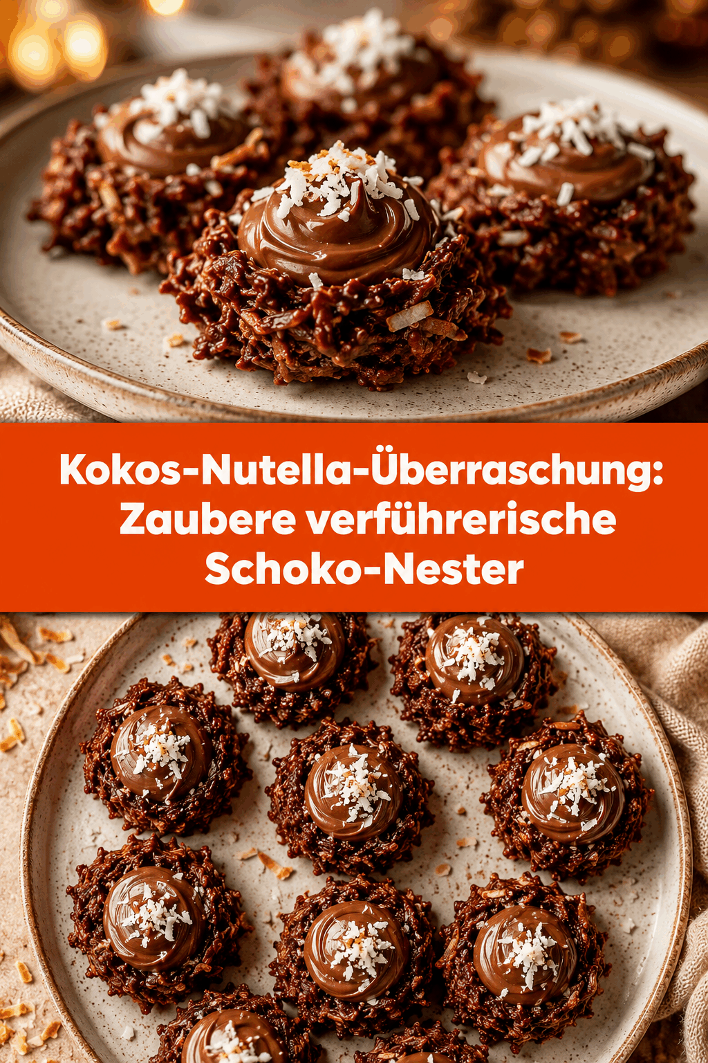 Kokos-Nutella-Überraschung: Zaubere verführerische Schoko-Nester