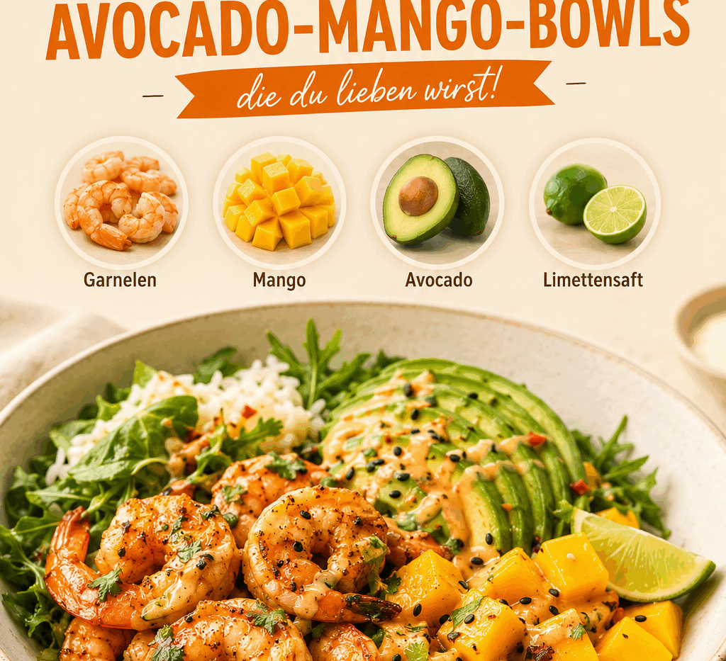 Leckere und erfrischende Shrimps-Avocado-Mango-Bowls, die du lieben wirst!