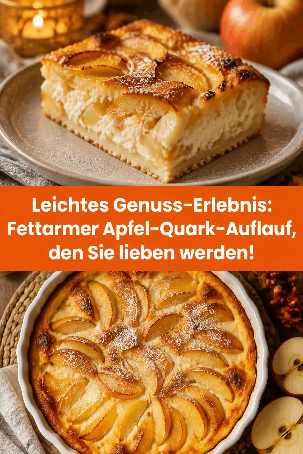 Leichtes Genuss-Erlebnis: Fettarmer Apfel-Quark-Auflauf, den Sie lieben werden!