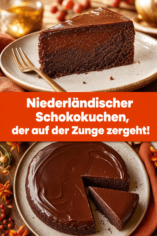 Niederländischer Schokokuchen, der auf der Zunge zergeht!
