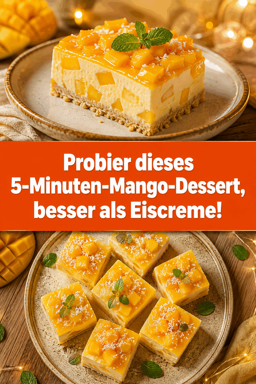 Probier dieses 5-Minuten-Mango-Dessert, besser als Eiscreme!