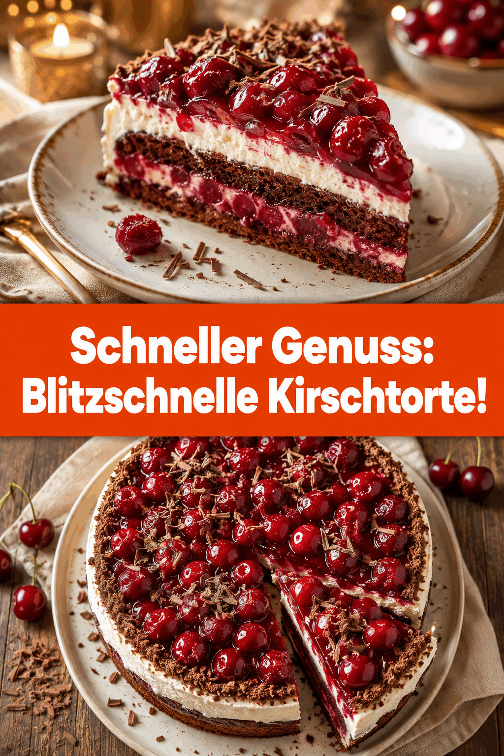 Schneller Genuss: Blitzschnelle Kirschtorte!