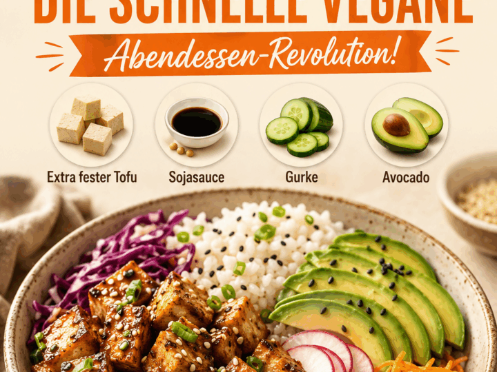 Tofu-Poke-Bowl: Die schnelle vegane Abendessen-Revolution!
