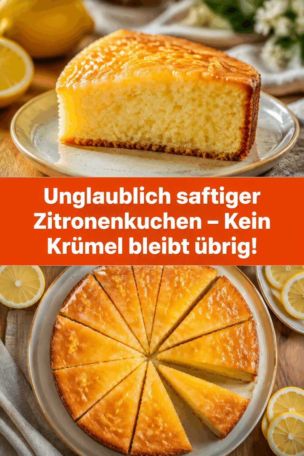 Unglaublich saftiger Zitronenkuchen – Kein Krümel bleibt übrig!