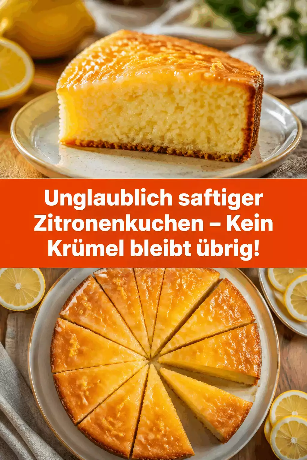Unglaublich saftiger Zitronenkuchen – Kein Krümel bleibt übrig!