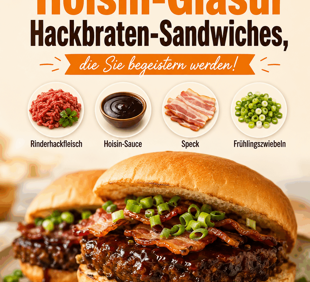 Unwiderstehliche Hoisin-Glasur Hackbraten-Sandwiches, die Sie begeistern werden!
