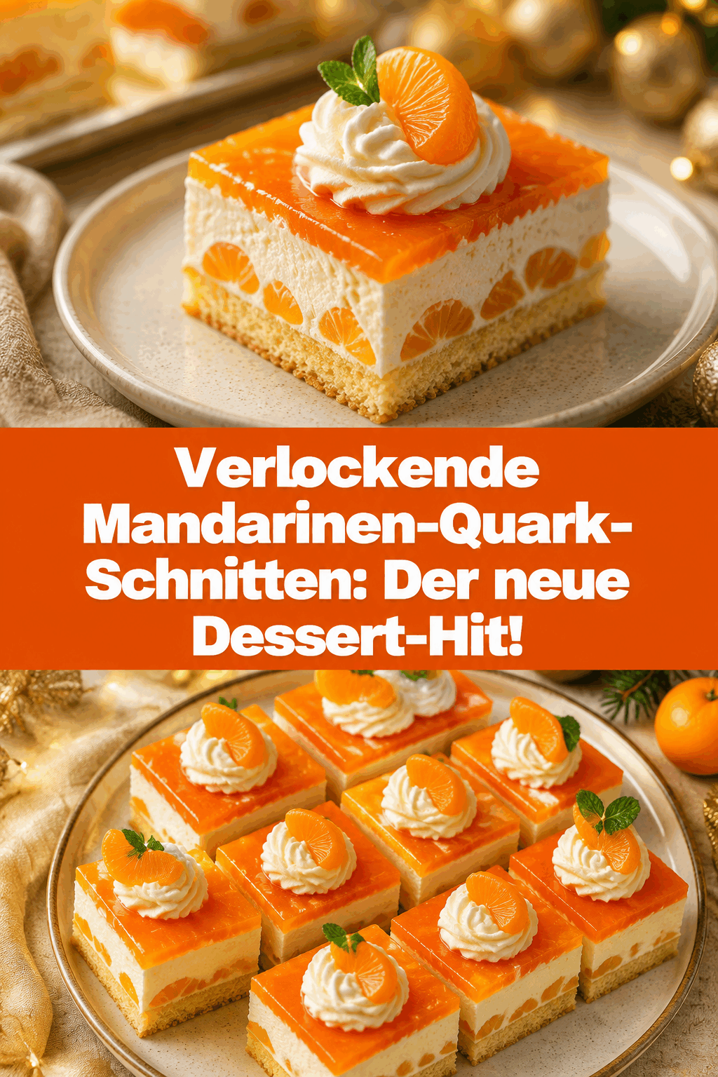 Verlockende Mandarinen-Quark-Schnitten: Der neue Dessert-Hit!