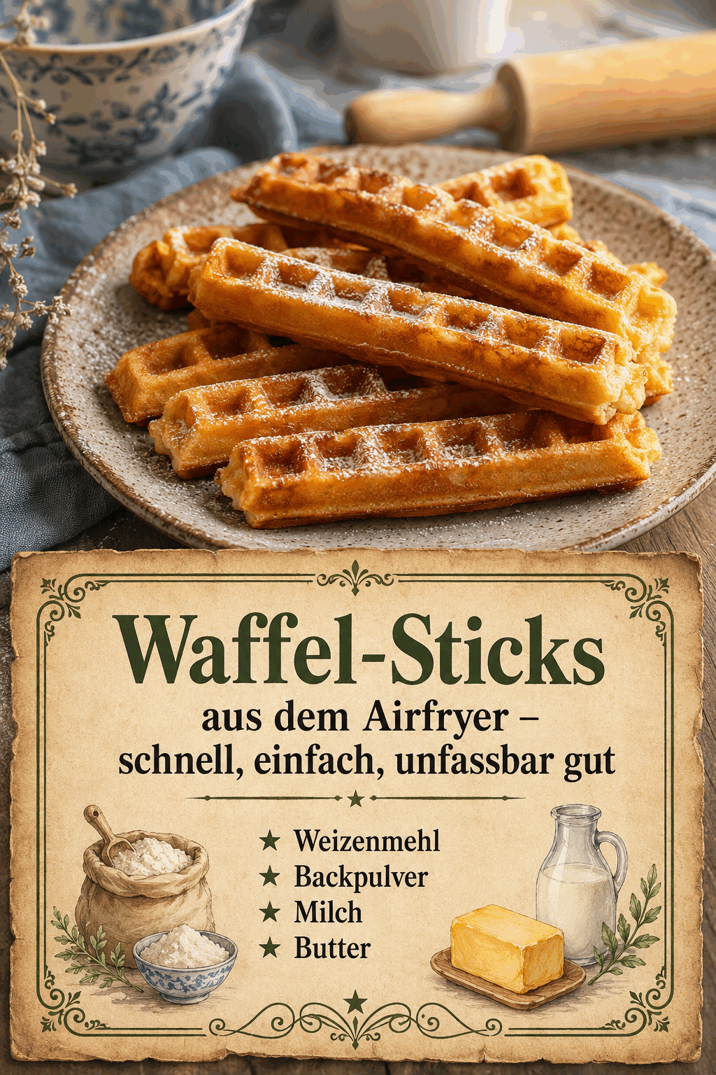 Waffel-Sticks aus dem Airfryer – schnell, einfach, unfassbar gut