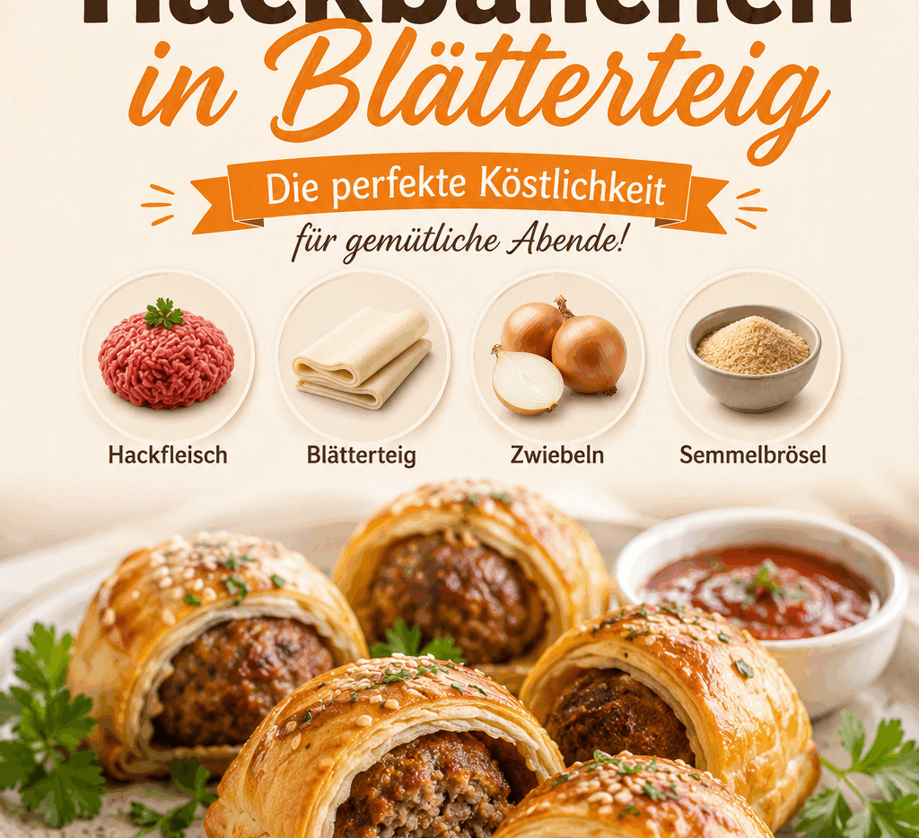 Würzige Hackbällchen in Blätterteig – Die perfekte Köstlichkeit für gemütliche Abende!