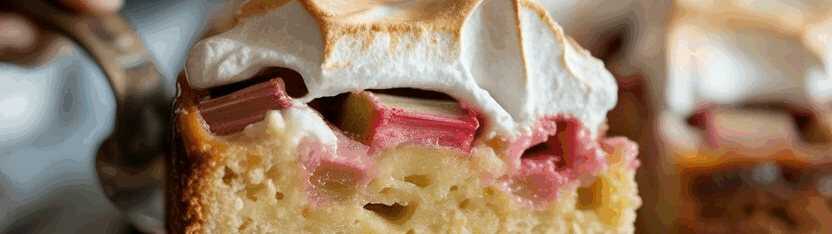 Achtung suchtfaktor 1000, Rhabarberkuchen mit Baiser – so sieht es fertig aus