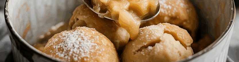 Apfelballen die muss man probiert haben in 5 Minuten im Ofen – so sieht es fertig aus