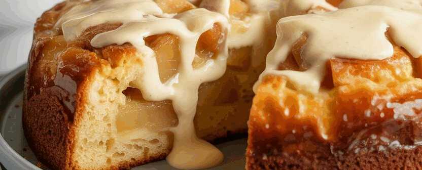 Apfelkuchen mit 2 Packung Vanillepudding in 10 Minuten im Ofen