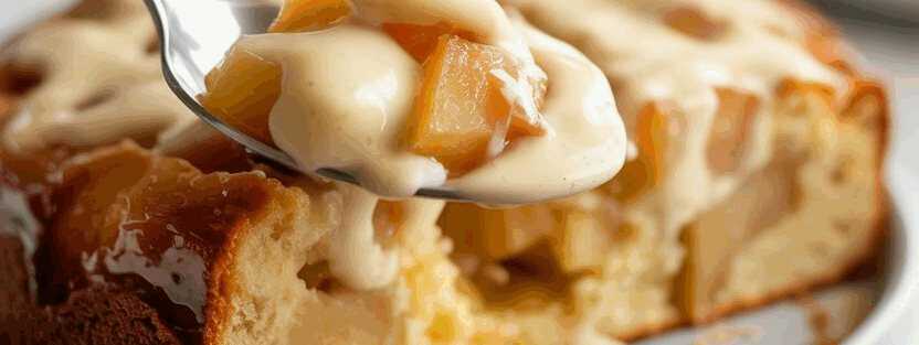 Apfelkuchen mit 2 Packung Vanillepudding in 10 Minuten im Ofen – so sieht es fertig aus
