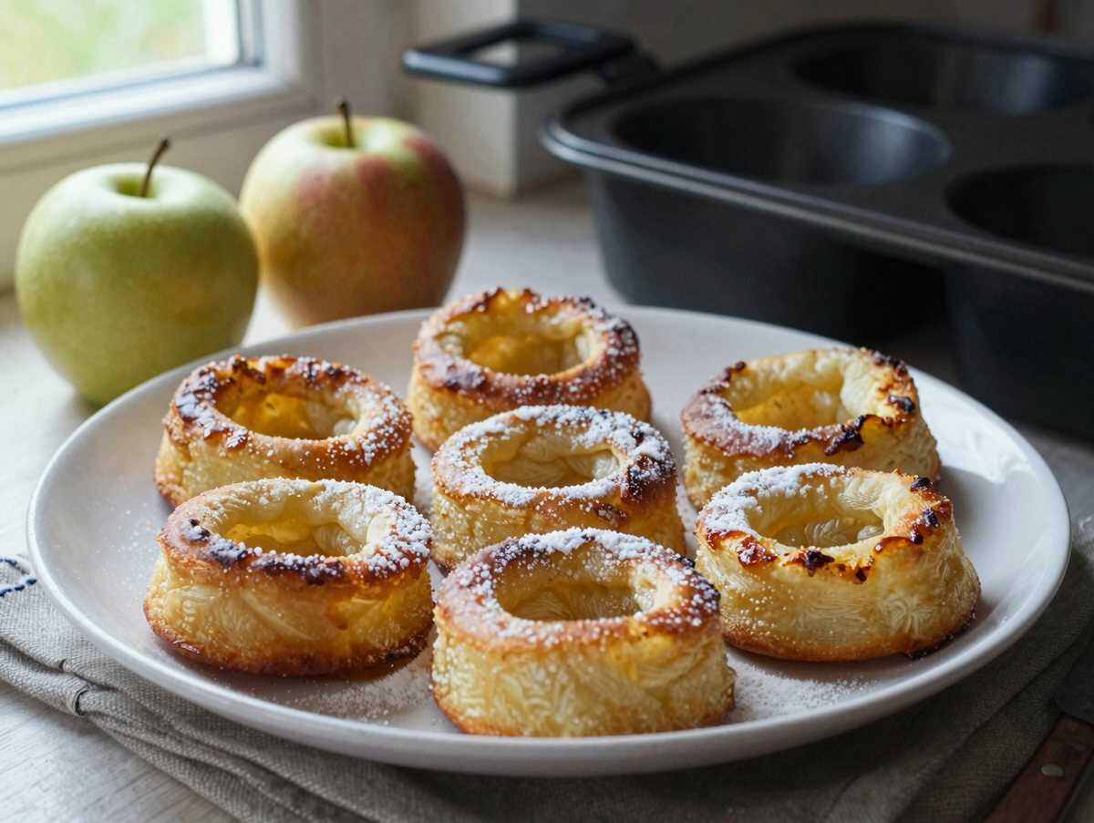 Apfelküchlein aus der Heißluftfritteuse – während der Zubereitung
