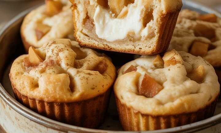 Apfelmuffins mit 250 g Quark die auf der Zunge zergehen!