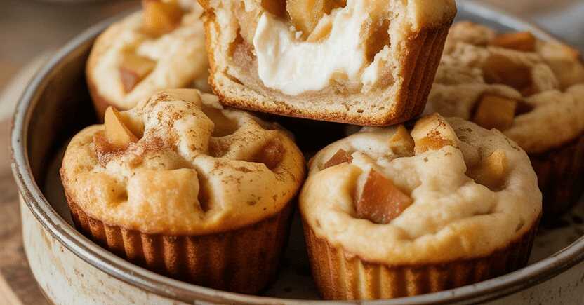 Apfelmuffins mit 250 g Quark die auf der Zunge zergehen!
