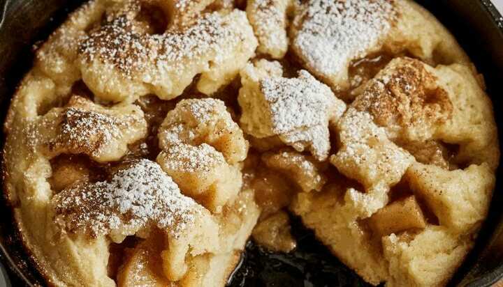 Apfelpfannkuchen aus dem Ofen in 5 Minuten