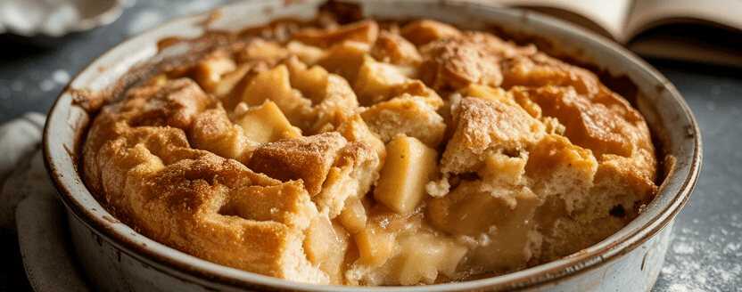 Apfelpudding Schnitten die ich bereites 3x in diese Woche gemacht habe – so sieht es fertig aus